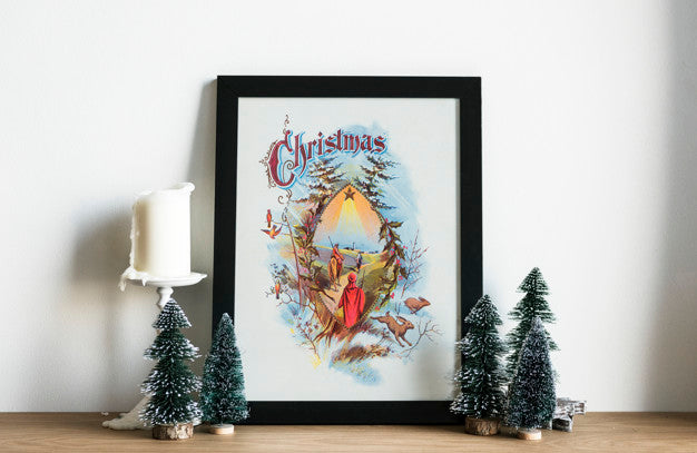 Hand Drawing Photo Of Christmas Day Psd