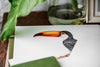 Hand Drawing Photo Of Hornbill Bird Psd