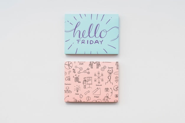 Hand Drawn Cards Mockup Psd