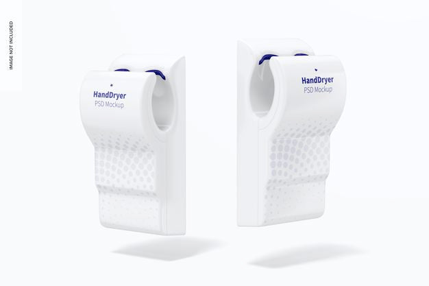 Hand Dryers Mockup, Floating Psd