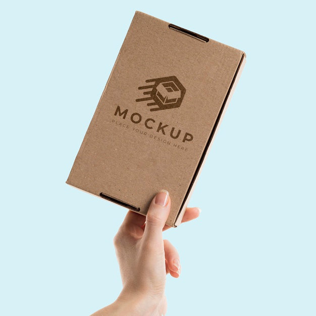 Hand Holding A Box Mock-Up Psd