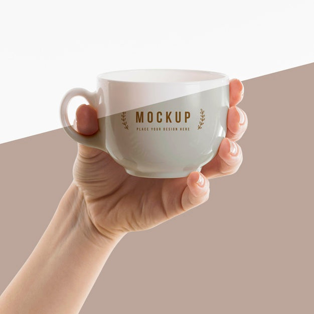 Hand Holding A Cup Mock-Up Psd