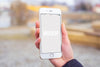 Hand Holding A Smartphone Mock Up Psd