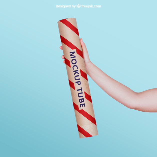 Hand Holding A Tube Psd