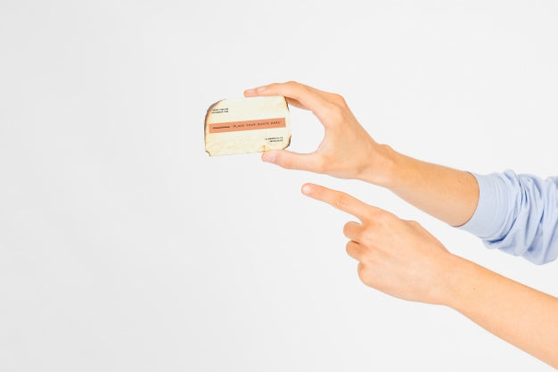 Hand Holding Business Card Mockup Psd