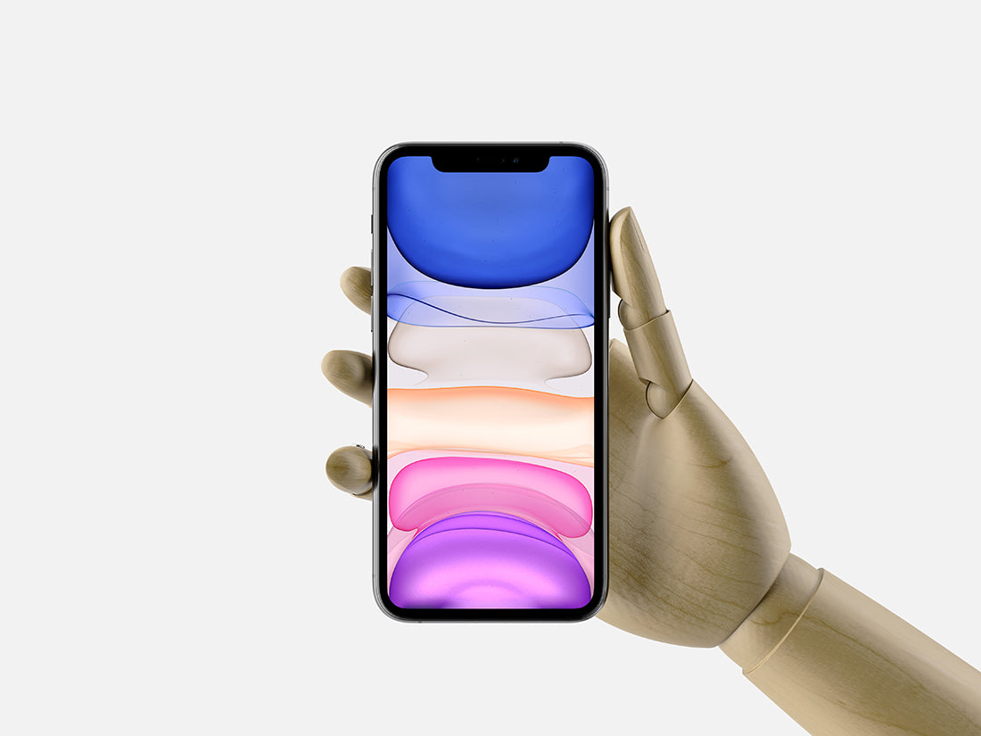 Hand Holding Iphone 11 Pro Max Mockup
