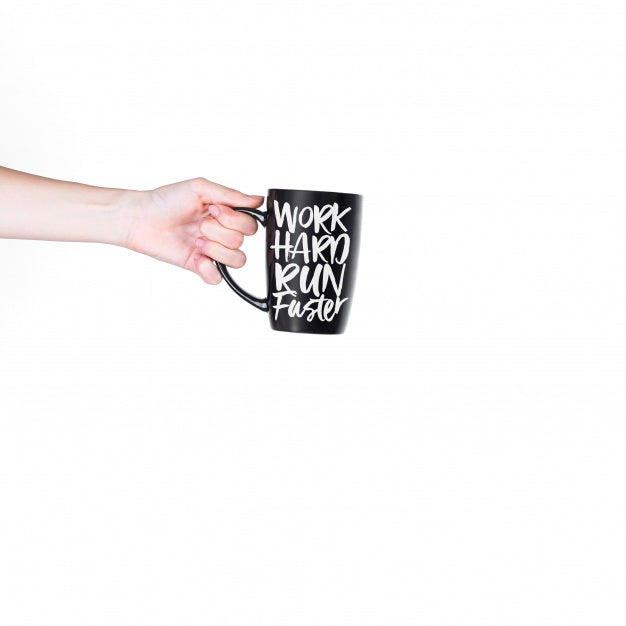 Hand Holding Mug Mockup Psd