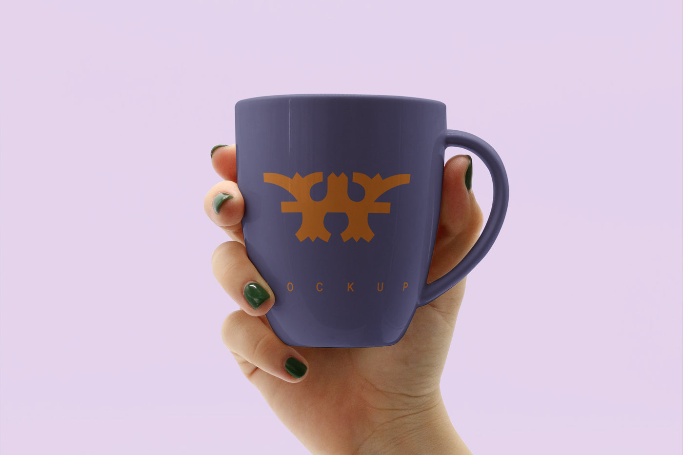Hand Holding Mug Mockup