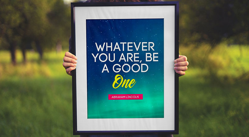Hand Holding Poster Frame Mockup Psd