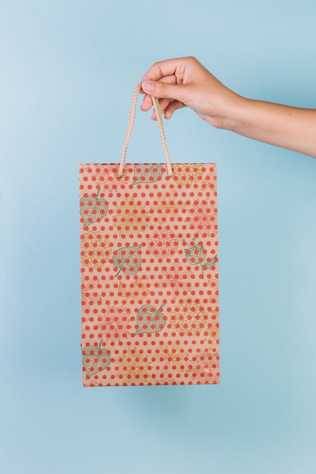 Hand Holding Shopping Bag Mockup Psd