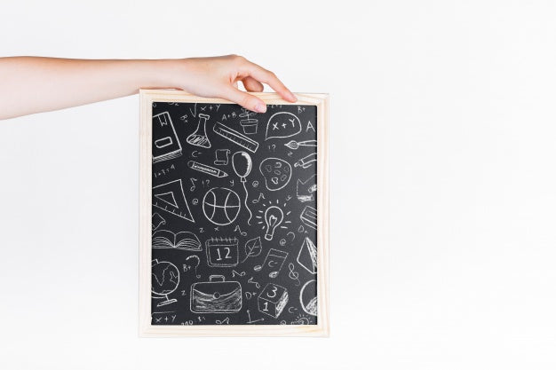 Hand Holding Slate Mockup Psd