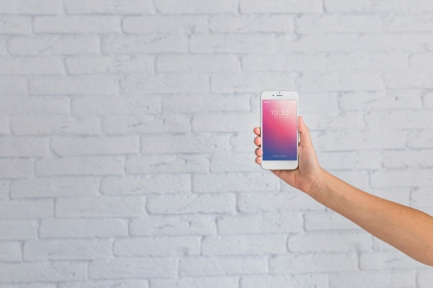 Hand Holding Smartphone Mockup Psd