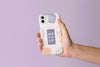 Hand Holding Smartphone With Mock-Up Phone Case Psd