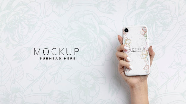 Hand Holding Smartphone With Mockup And Copy Space Psd