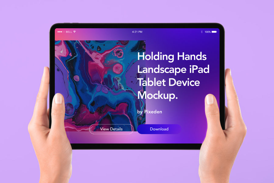 Hand Holding Tablet Ipad Psd Mockup