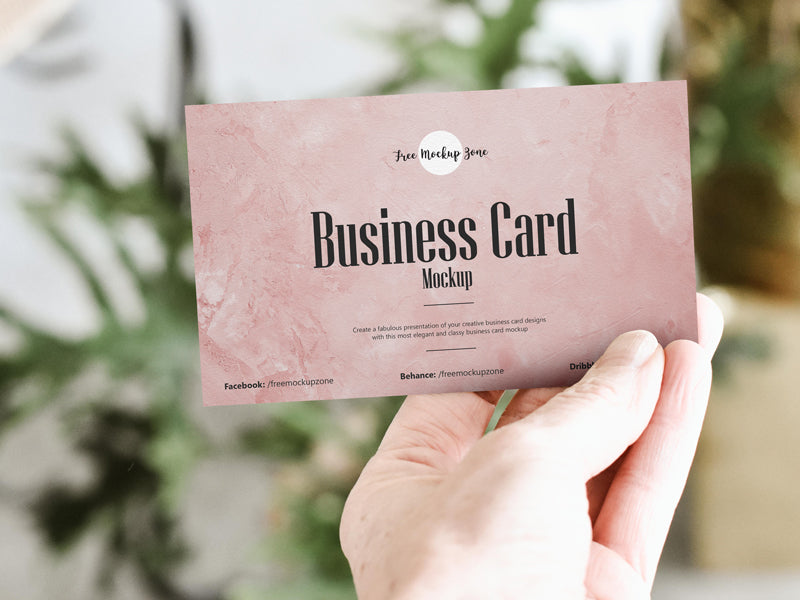 Hand Showing Business Card Mockup Psd