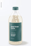 Hand Soap Clear Bottle Mockup, Front View Psd