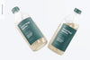 Hand Soap Clear Bottles Mockup, Floating Psd
