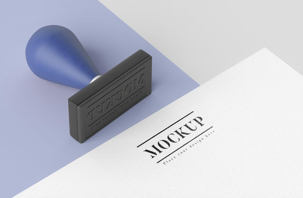 Hand Stamp With Handle Mock-Up Psd