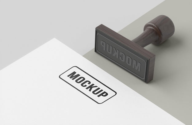 Hand Stamp With Handle Mock-Up Psd