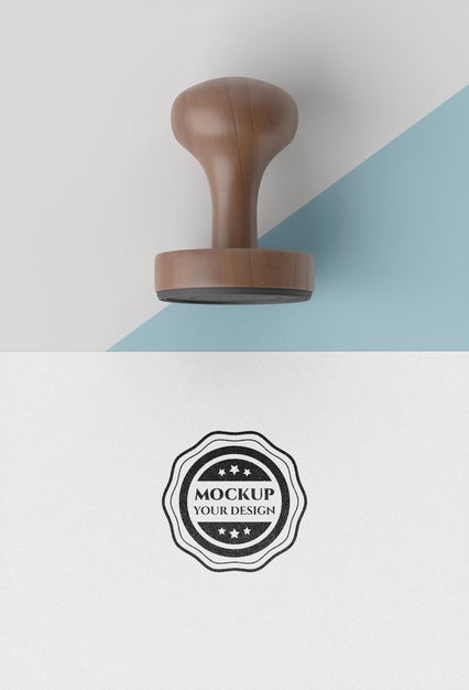 Hand Stamp With Handle Mock-Up Psd