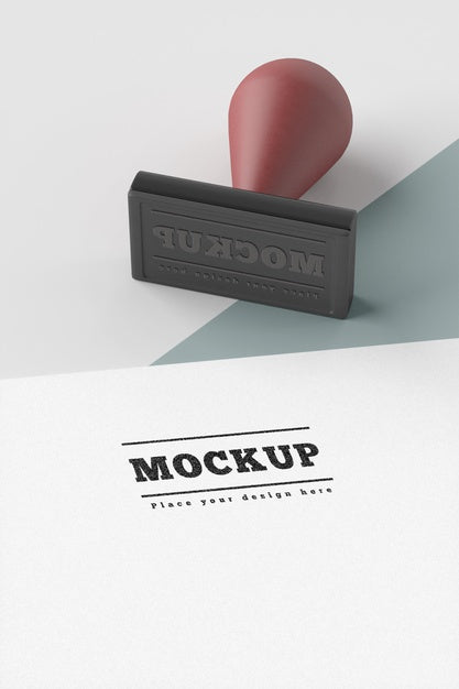 Hand Stamp With Handle Mock-Up Psd
