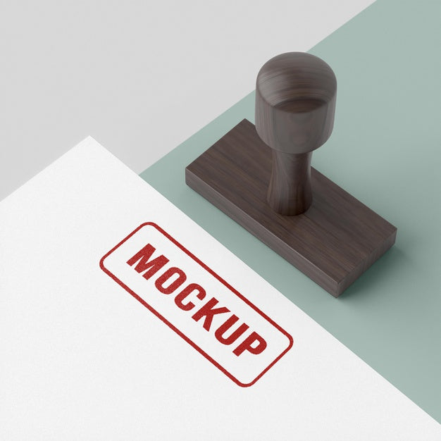 Hand Stamp With Handle Mock-Up Psd