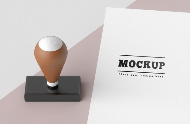 Hand Stamp With Handle Mock-Up Psd