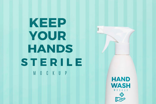 Hand Wash Mock-Up Design Psd
