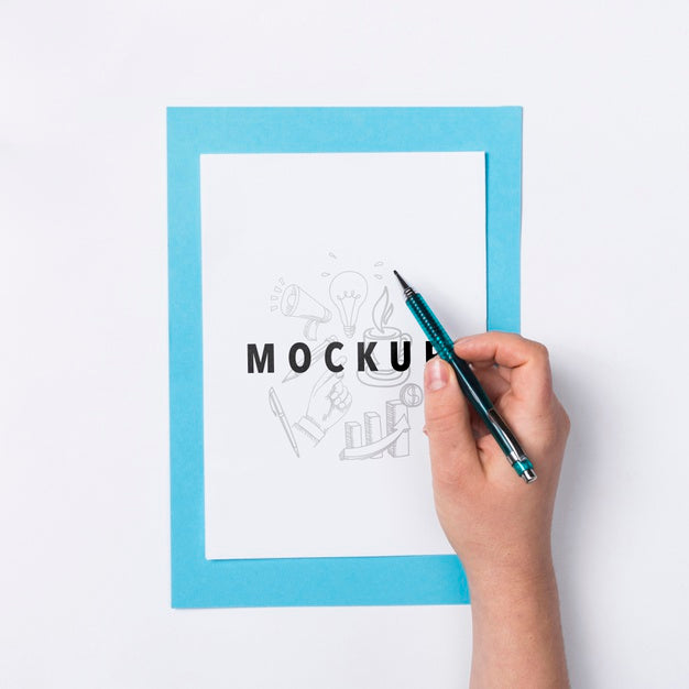 Hand With Pencil At Work Writing Psd