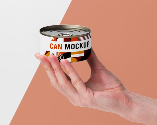 Hand With Tin Can Psd