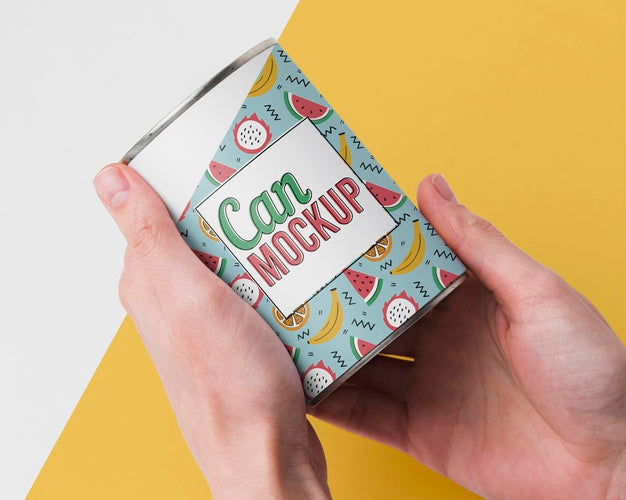 Hand With Tin Can Psd