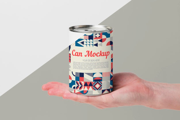 Hand With Tin Can Psd