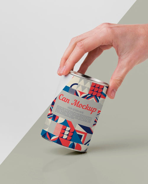 Hand With Tin Can Psd
