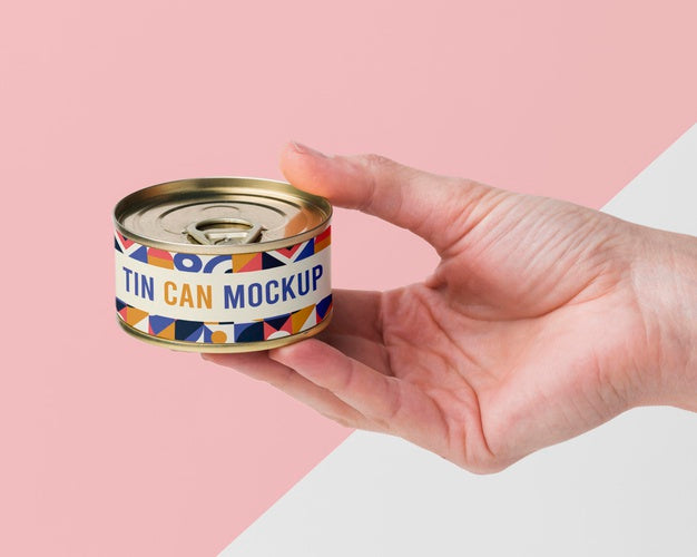 Hand With Tin Can Psd