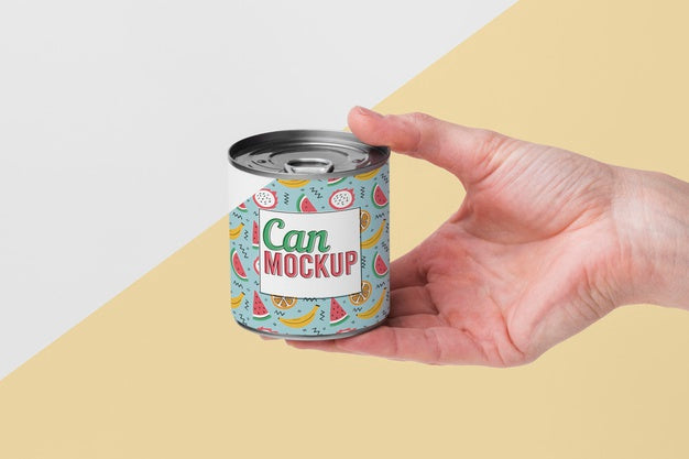 Hand With Tin Can Psd