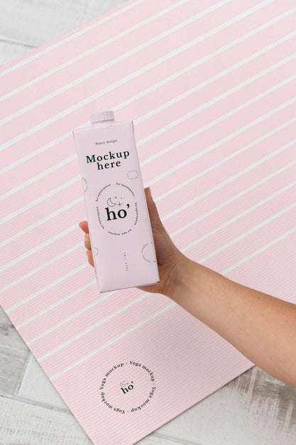 Hand With Water Bottle Mock-Up Psd