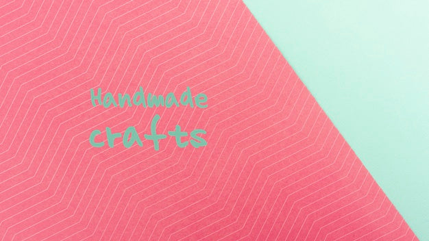 Handmade Craft Message On Cardboard Psd