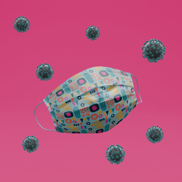 Handmade Face Mask With Mock-Up Concept Psd