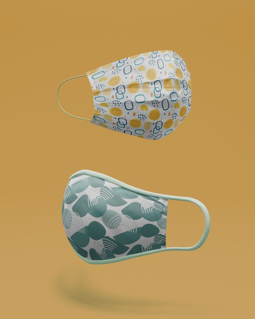 Handmade Face Masks With Mock-Up Concept Psd