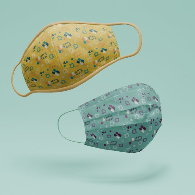 Handmade Face Masks With Mock-Up Concept Psd