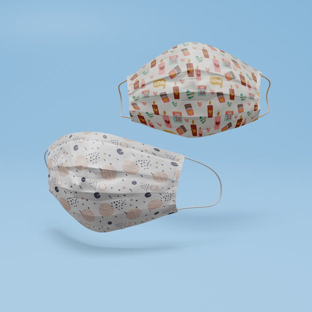 Handmade Face Masks With Mock-Up Concept Psd