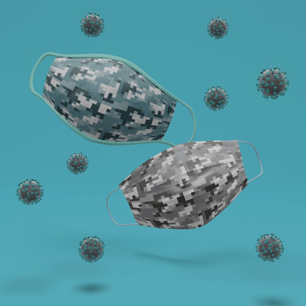 Handmade Prevention Masks With Mock-Up Psd