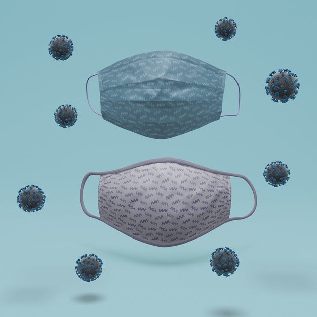 Handmade Prevention Masks With Mock-Up Psd