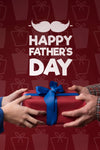 Hands Holding Gift On Burgundy Background Psd