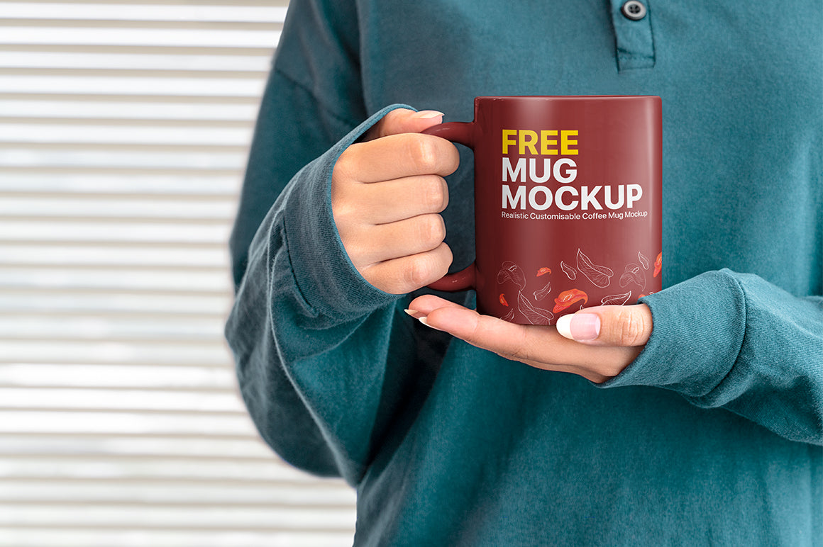 Hands Holding Mug Mockup