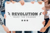 Hands Holding Protest Mock-Up Psd