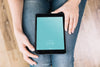 Hands Holding Tablet Mockup Psd