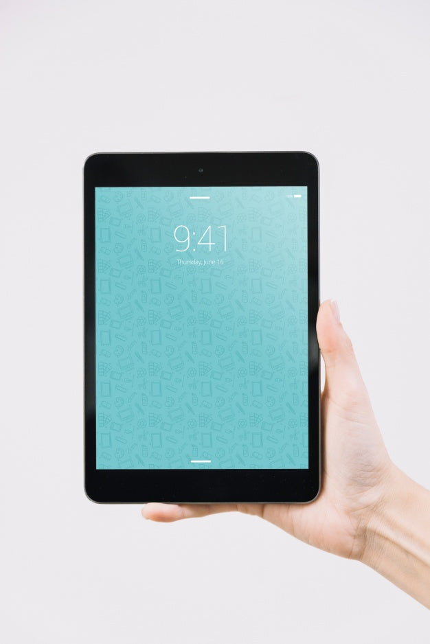 Hands Holding Tablet Mockup Psd