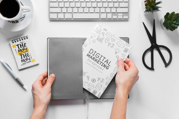 Hands Taking Out A Sheet Mock-Up Psd